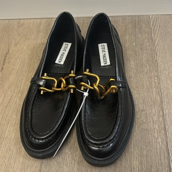 NEW! Steve Madden Black Leather Karmine Loafer - Size 6.5 - Picture 6 of 11